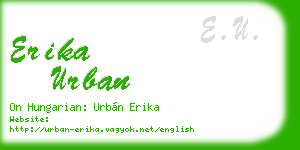erika urban business card
