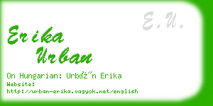 erika urban business card